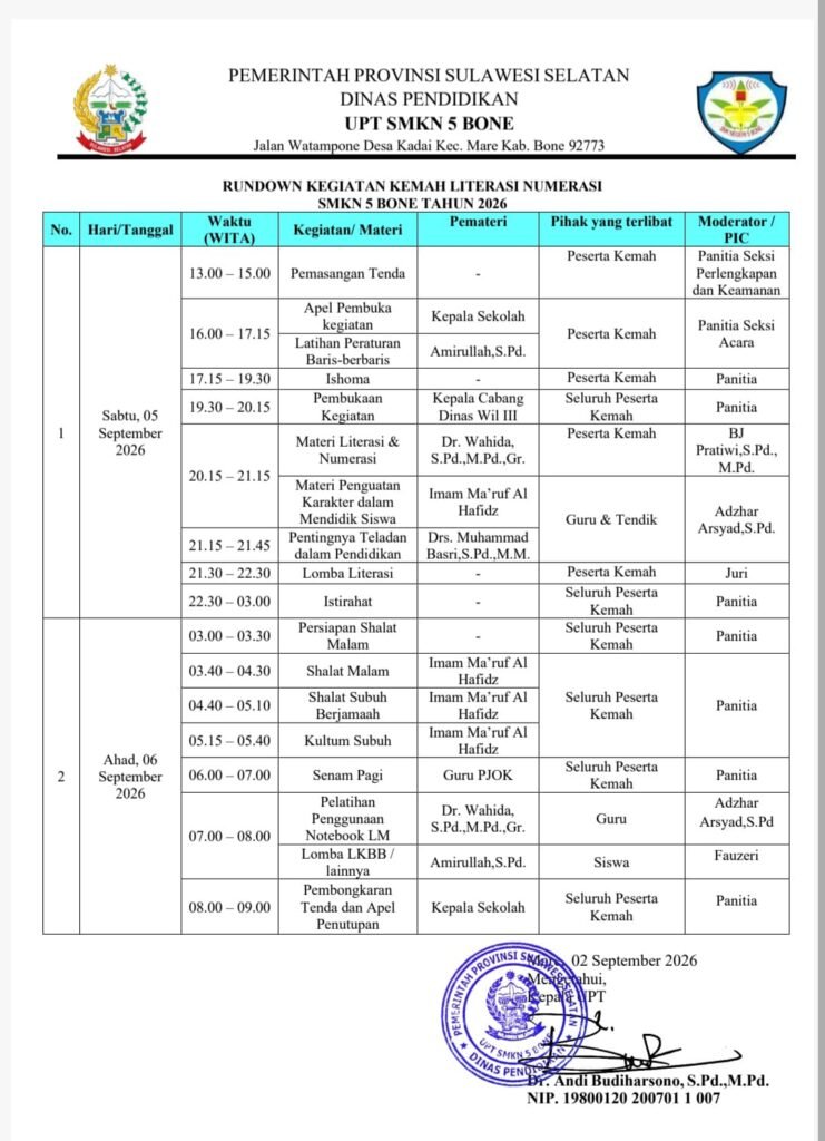 Literasi Bukan Sekadar Membaca: SMKN 5 Bone Gelar Kemah Literasi whatsapp image 2026 09 10 at 08.50.14